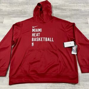 Nike Miami Heat 2024 Performance Spotlight On-Court Practice Hoodie Size XL Red